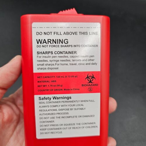 Portable small Sharps Container
